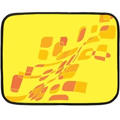 Yellow Abstraction Double Sided Fleece Blanket (mini) 