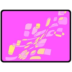 Pink Abstraction Double Sided Fleece Blanket (large) 