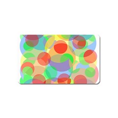 Colorful Circles Magnet (name Card) by Valentinaart