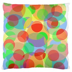 Colorful Circles Standard Flano Cushion Case (two Sides) by Valentinaart