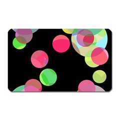 Colorful Decorative Circles Magnet (rectangular) by Valentinaart