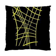 Yellow Abstraction Standard Cushion Case (two Sides) by Valentinaart