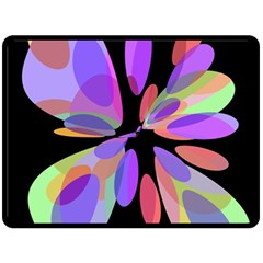 Colorful Abstract Flower Fleece Blanket (large) 