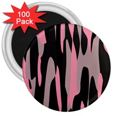 Pink And Black Camouflage Abstract 2 3  Magnets (100 Pack) by TRENDYcouture