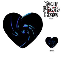 Blue Twist Multi-purpose Cards (heart)  by Valentinaart