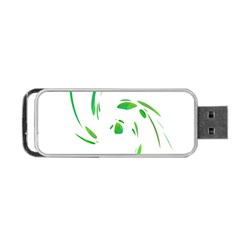 Green Twist Portable Usb Flash (one Side)