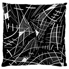 Gray Abstraction Standard Flano Cushion Case (one Side) by Valentinaart