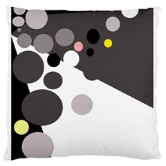 Gray, Yellow And Pink Dots Standard Flano Cushion Case (one Side) by Valentinaart