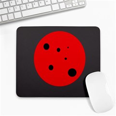 Red Circle Large Mousepads by Valentinaart