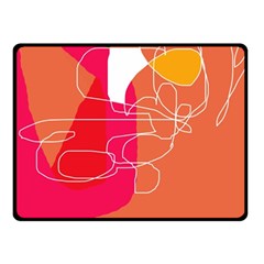 Orange Abstraction Fleece Blanket (small) by Valentinaart