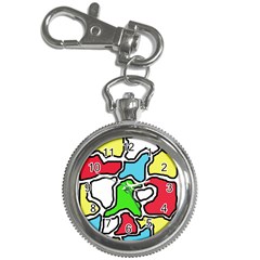 Colorful Abtraction Key Chain Watches by Valentinaart