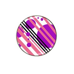 Purple Lines And Circles Hat Clip Ball Marker (10 Pack) by Valentinaart