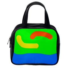 Rainbow Abstraction Classic Handbags (one Side) by Valentinaart