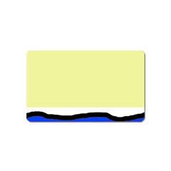 Yellow And Blue Simple Design Magnet (name Card) by Valentinaart