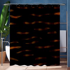 Orange And Black Shower Curtain 60  X 72  (medium)  by Valentinaart