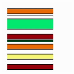 Green, Orange And Yellow Lines Small Garden Flag (two Sides) by Valentinaart