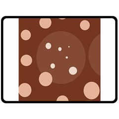 Brown Abstract Design Fleece Blanket (large)  by Valentinaart