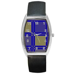 Blue Design Barrel Style Metal Watch by Valentinaart