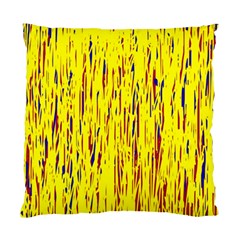 Yellow Pattern Standard Cushion Case (two Sides) by Valentinaart