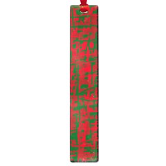 Green And Red Pattern Large Book Marks by Valentinaart