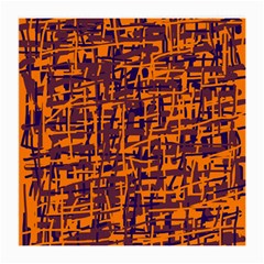 Orange And Blue Pattern Medium Glasses Cloth (2-side)