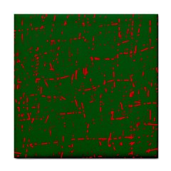 Green And Red Pattern Tile Coasters