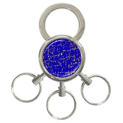 Blue Pattern 3-ring Key Chains by Valentinaart