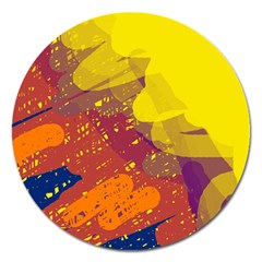 Colorful Abstract Pattern Magnet 5  (round)