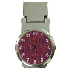 Purple Pattern Money Clip Watches