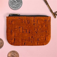 Orange Pattern Mini Coin Purses