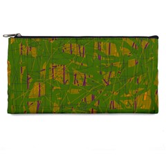 Green Pattern Pencil Cases