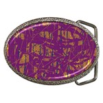 Purple pattern Belt Buckles Front