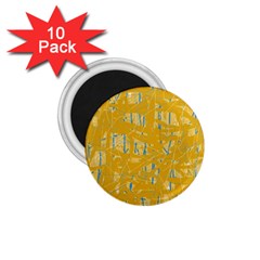 Yellow Pattern 1 75  Magnets (10 Pack)  by Valentinaart