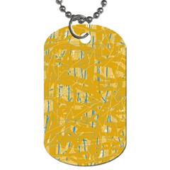 Yellow Pattern Dog Tag (one Side)