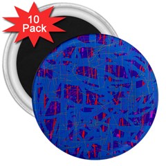 Deep Blue Pattern 3  Magnets (10 Pack) 