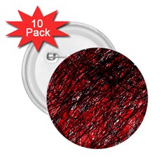 Red And Black Pattern 2 25  Buttons (10 Pack) 