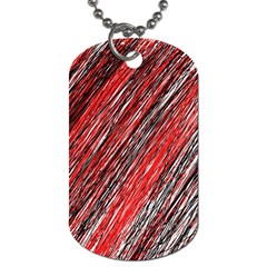 Red And Black Elegant Pattern Dog Tag (two Sides)