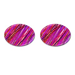 Purple Pattern Cufflinks (oval)