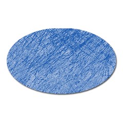 Blue Pattern Oval Magnet