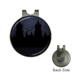 Dark Scene Illustration Hat Clips With Golf Markers