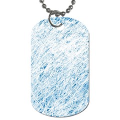 Blue Pattern Dog Tag (two Sides)