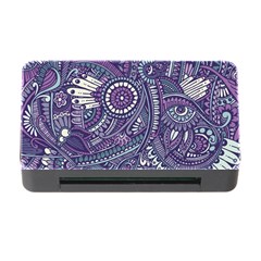 Purple Hippie Flowers Pattern, Zz0102, Memory Card Reader With Cf