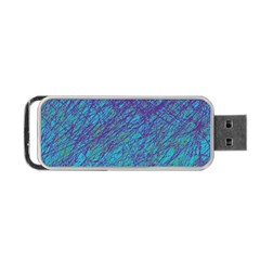 Blue Pattern Portable Usb Flash (one Side)