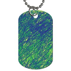 Green Pattern Dog Tag (two Sides)