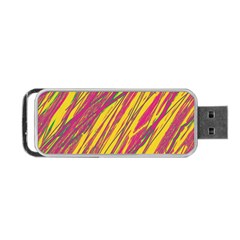 Orange Pattern Portable Usb Flash (one Side)