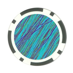 Blue Pattern Poker Chip Card Guards (10 Pack) 