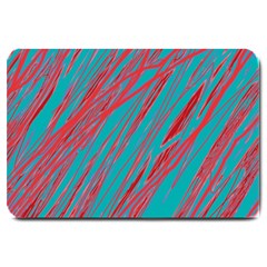 Red And Blue Pattern Large Doormat 