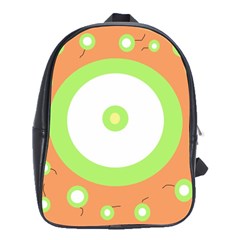 Green And Orange Design School Bags(large)  by Valentinaart