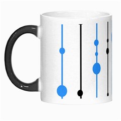 Blue, White And Black Pattern Morph Mugs