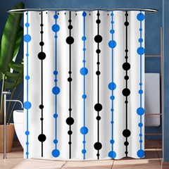 Blue, White And Black Pattern Shower Curtain 60  X 72  (medium)  by Valentinaart